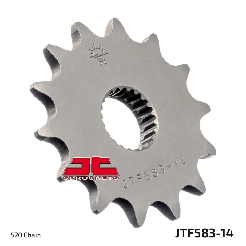 pinon de moto jt sprockets acero 14 dientes p 520 jtf583 14