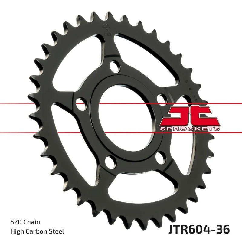 corona moto jt sprockets de acero de 36 dientes jtr604 36