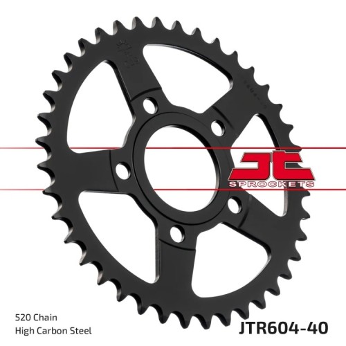 corona moto jt sprockets de acero de 40 dientes jtr604 40