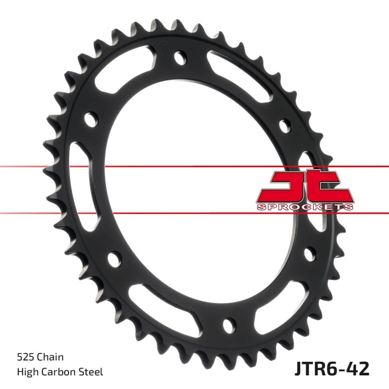 corona moto jt sprockets de acero de 42 dientes jtr6 42