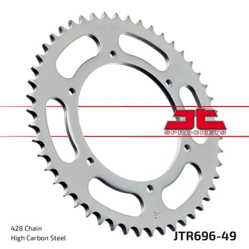 corona moto jt sprockets de acero de 49 dientes jtr696 49