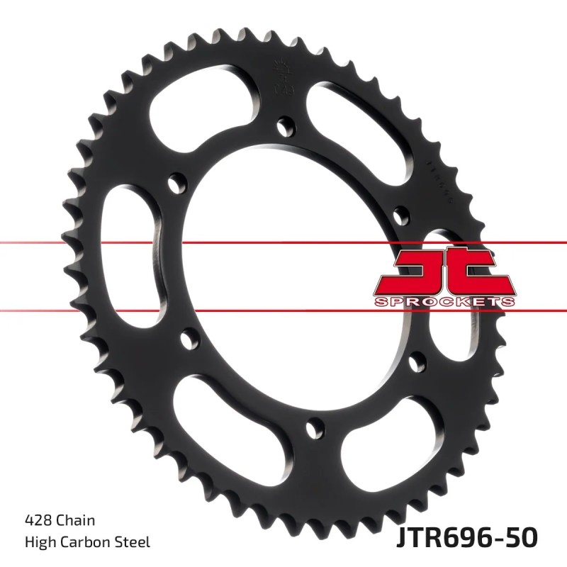 corona moto jt sprockets de acero de 50 dientes jtr696 50