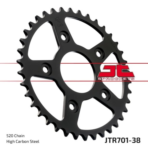 corona moto jt sprockets de acero de 38 dientes jtr701 38