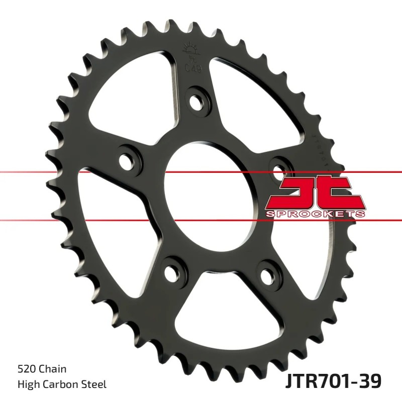corona moto jt sprockets de acero de 39 dientes jtr701 39