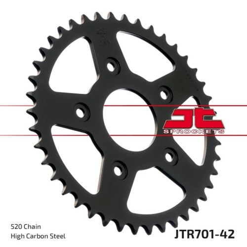 corona moto jt sprockets de acero de 42 dientes jtr701 42