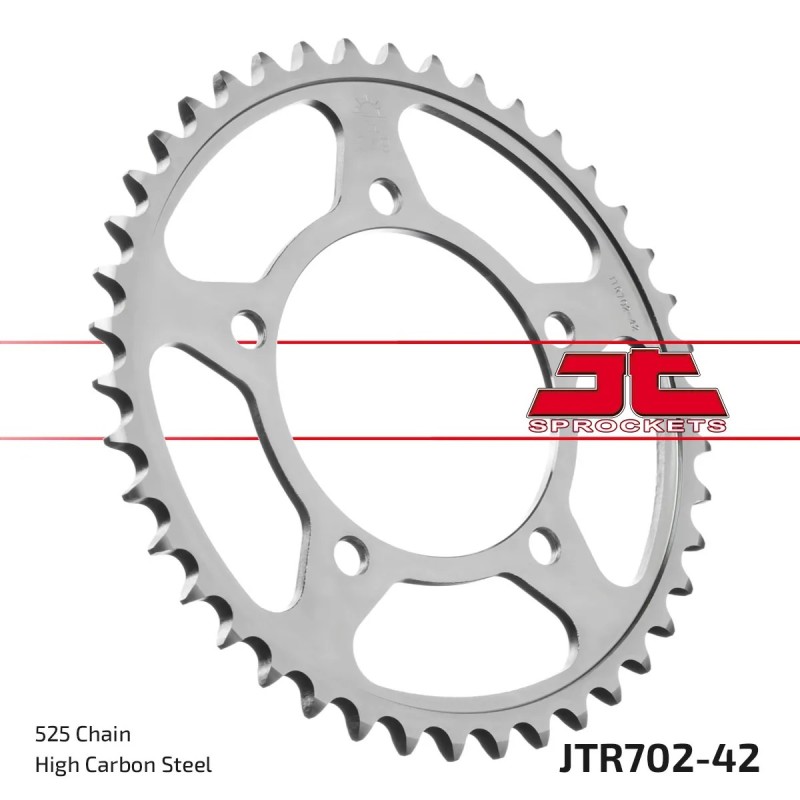 corona moto jt sprockets de acero de 42 dientes jtr702 42