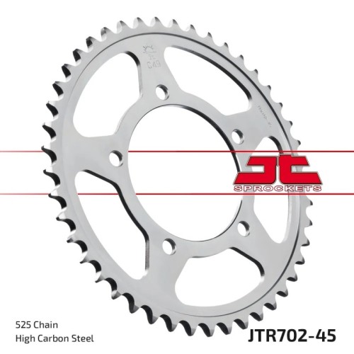 corona moto jt sprockets de acero de 45 dientes jtr702 45