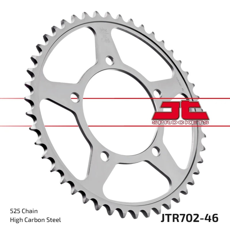 corona moto jt sprockets de acero de 46 dientes jtr702 46