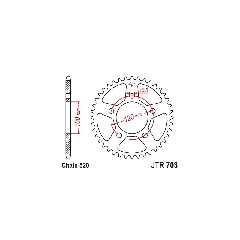 corona aprilia rs y tuono 660 43th jt sprockets jtr703 43