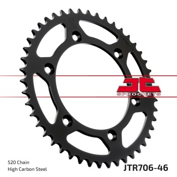 corona moto jt sprockets de acero de 46 dientes jtr706 46