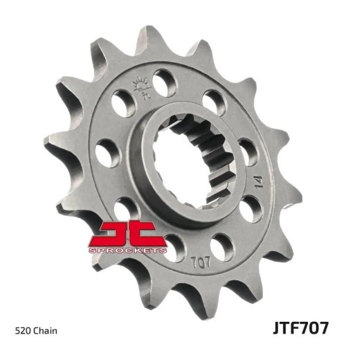 pinon de moto jt sprockets acero 16 dientes p 520 jtf707 16