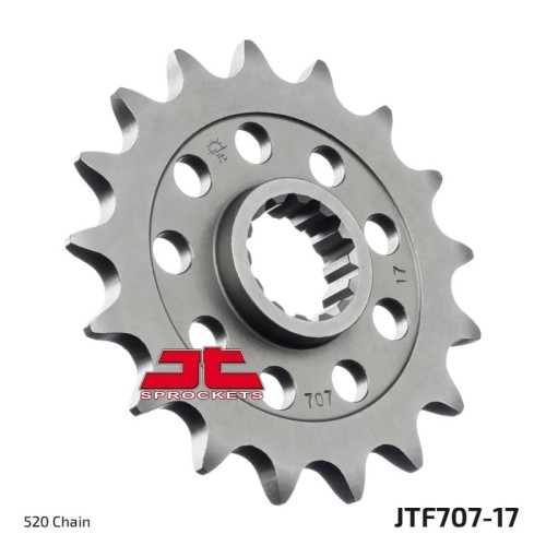 pinon de moto jt sprockets acero 17 dientes p 520 jtf707 17