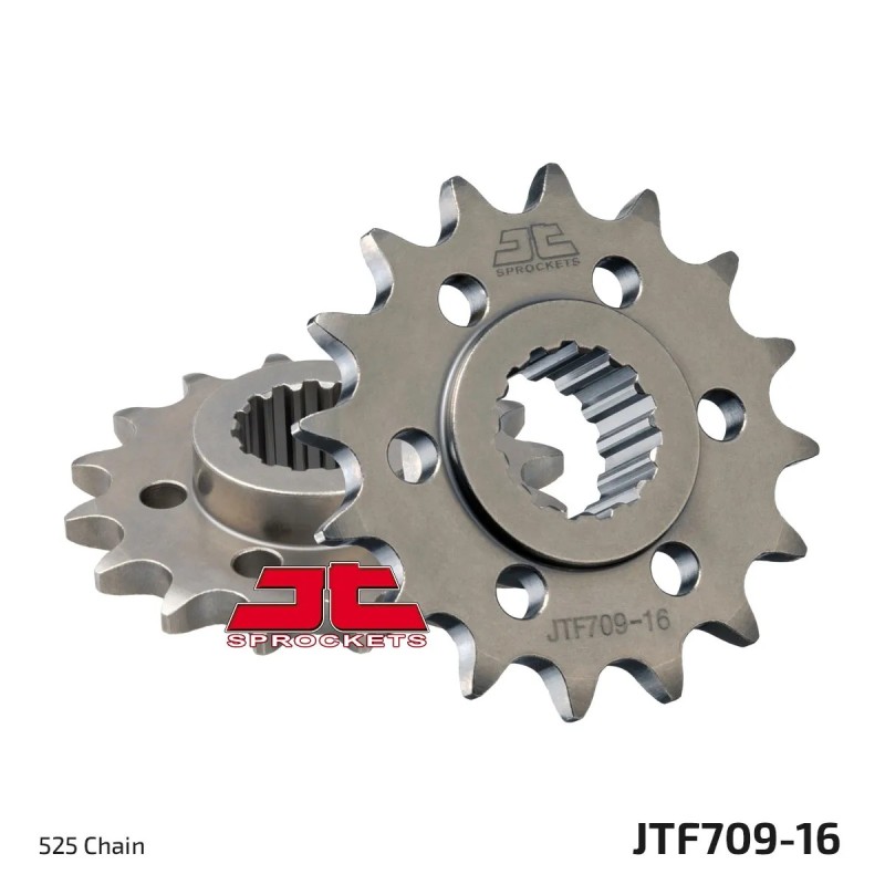 pinon de moto jt sprockets acero 16 dientes p 525 jtf709 16