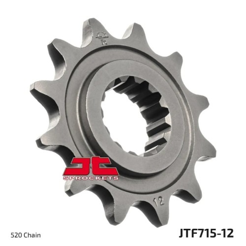 pinon de moto jt sprockets acero 12 dientes p 520 jtf715 12