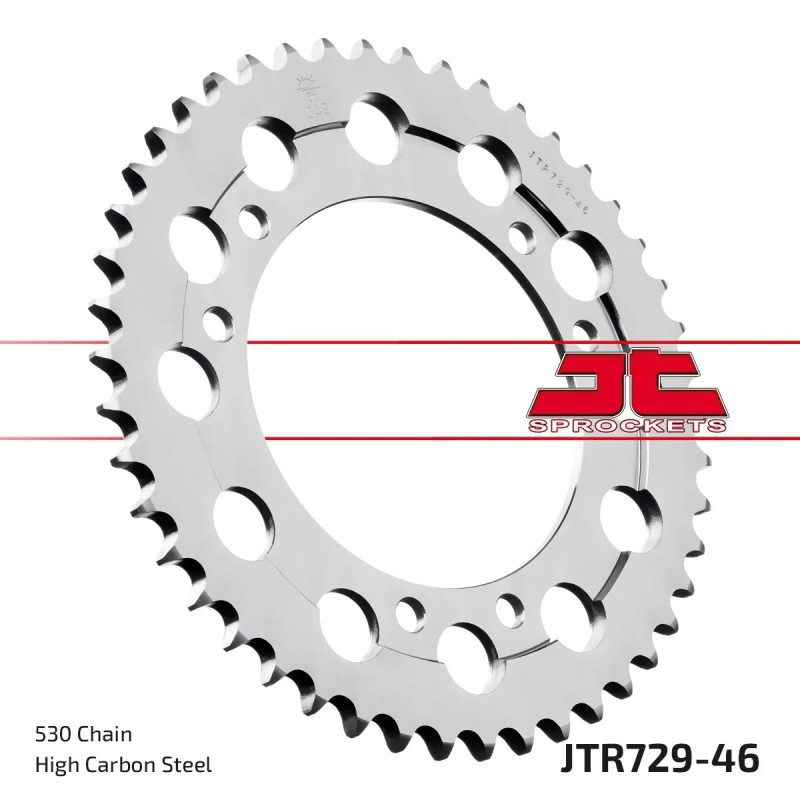 corona moto jt sprockets de acero de 46 dientes jtr729 46