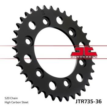corona moto jt sprockets de acero de 36 dientes jtr735 36