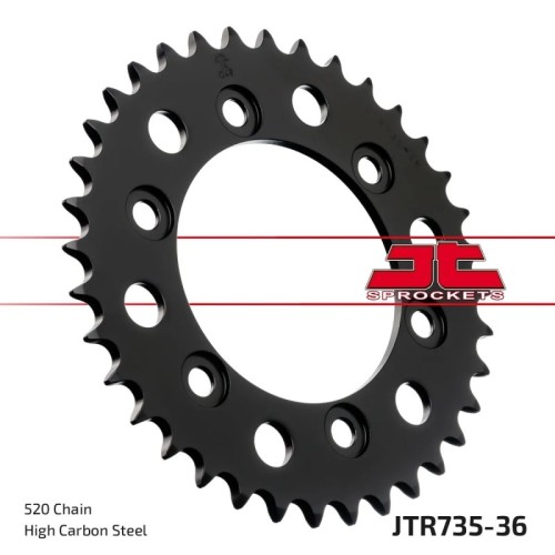 corona moto jt sprockets de acero de 36 dientes jtr735 36