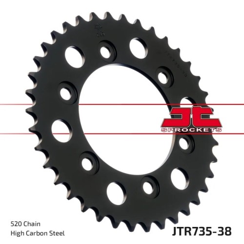 corona moto jt sprockets de acero de 38 dientes jtr735 38