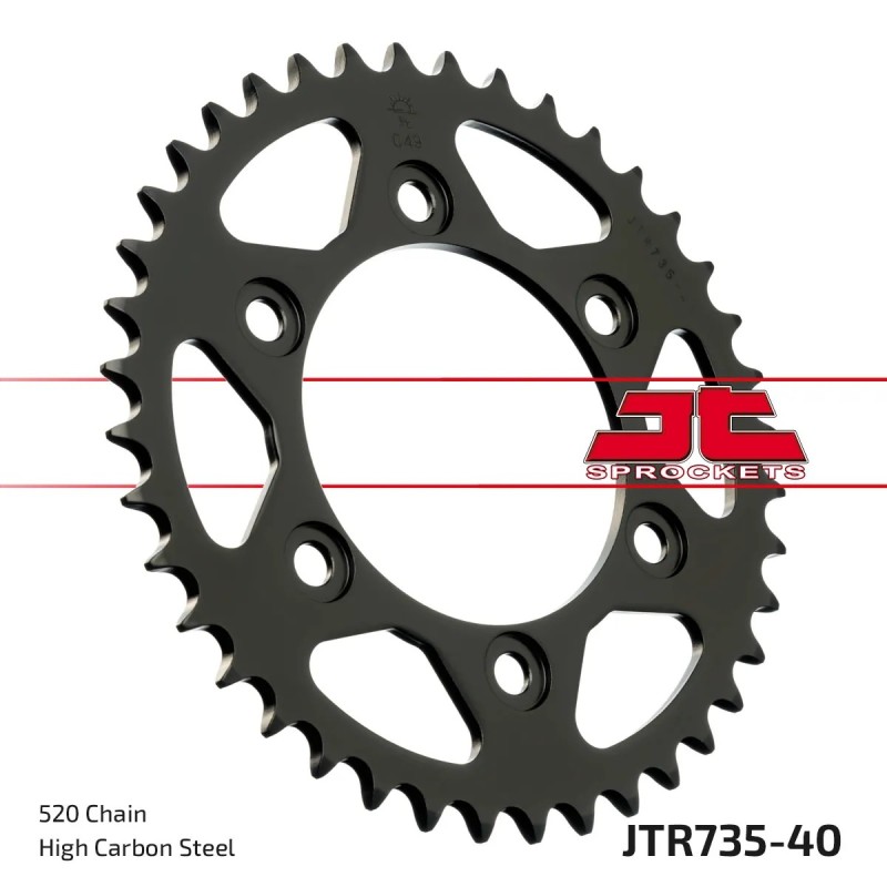 corona moto jt sprockets de acero de 40 dientes jtr735 40