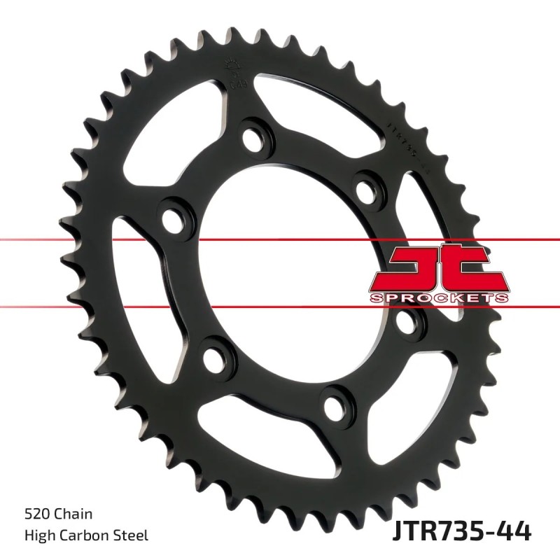 corona moto jt sprockets de acero de 44 dientes jtr735 44