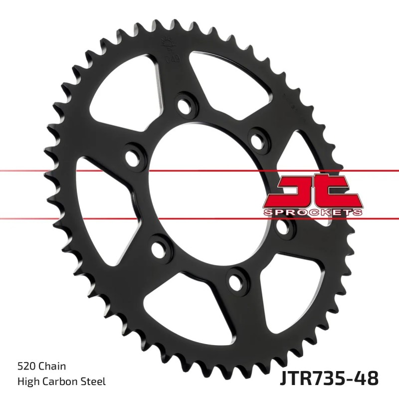 corona moto jt sprockets de acero de 48 dientes jtr735 48