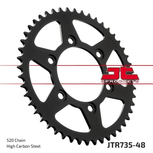 corona moto jt sprockets de acero de 48 dientes jtr735 48