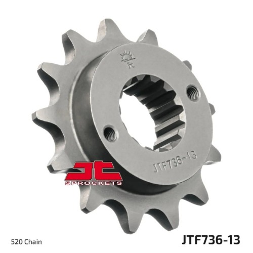 pinon de moto jt sprockets acero 13 dientes p 520 jtf736 13