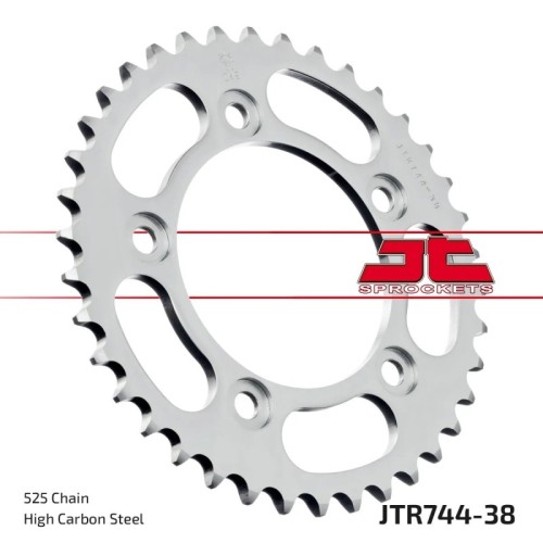 corona moto jt sprockets de acero de 38 dientes jtr744 38