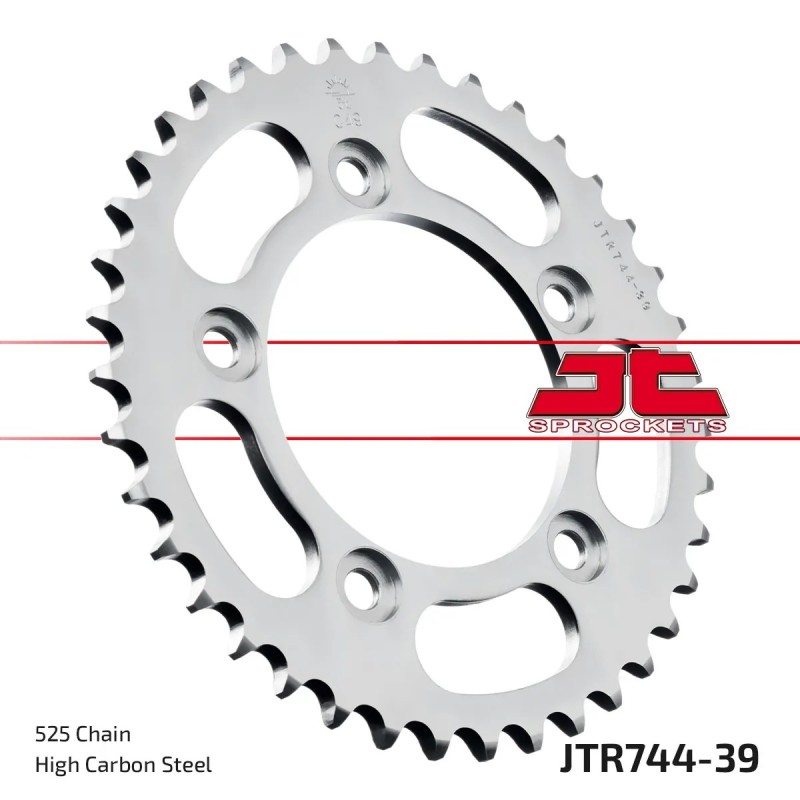 corona moto jt sprockets de acero de 39 dientes jtr744 39