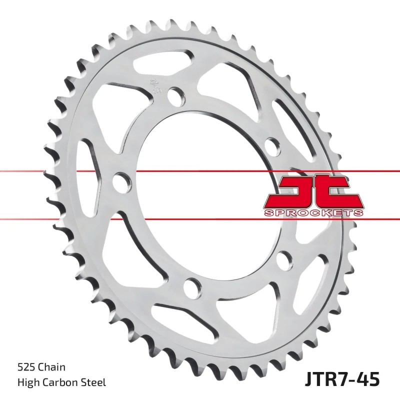 corona moto jt sprockets de acero de 45 dientes jtr7 45