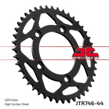 corona moto jt sprockets de acero de 44 dientes jtr746 44