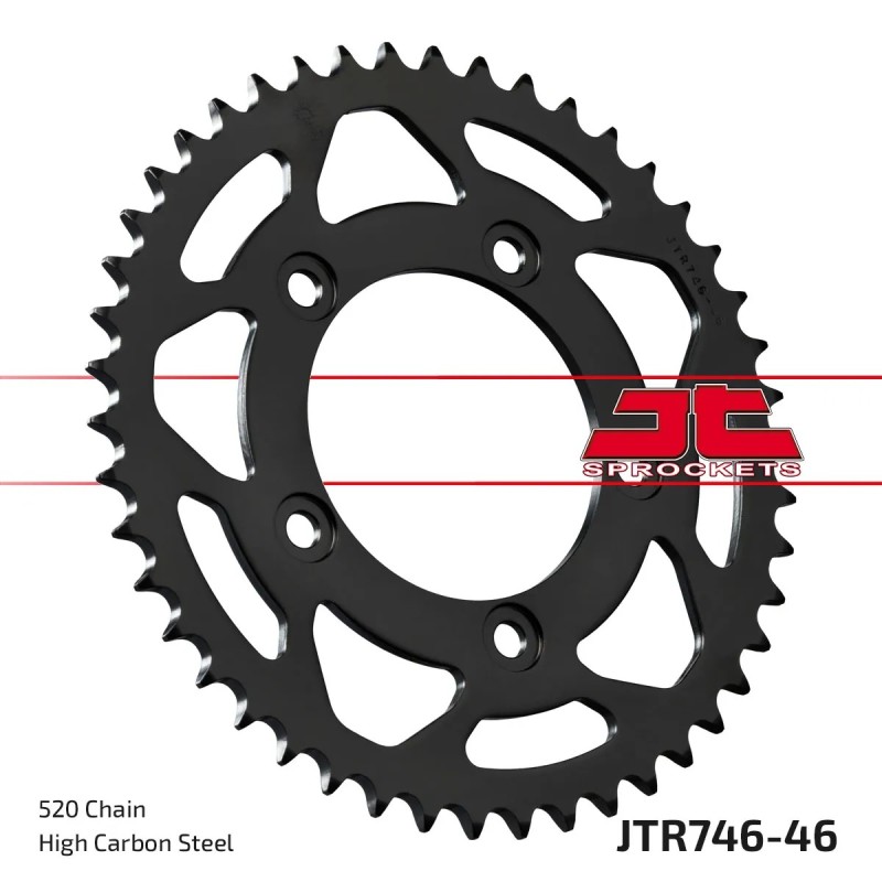 corona moto jt sprockets de acero de 46 dientes jtr746 46