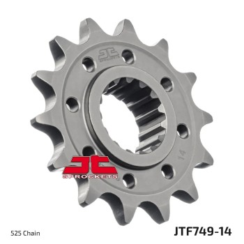 pinon de moto jt sprockets acero 14 dientes p 525 jtf749 14