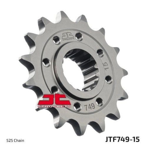 pinon de moto jt sprockets acero 15 dientes p 525 jtf749 15