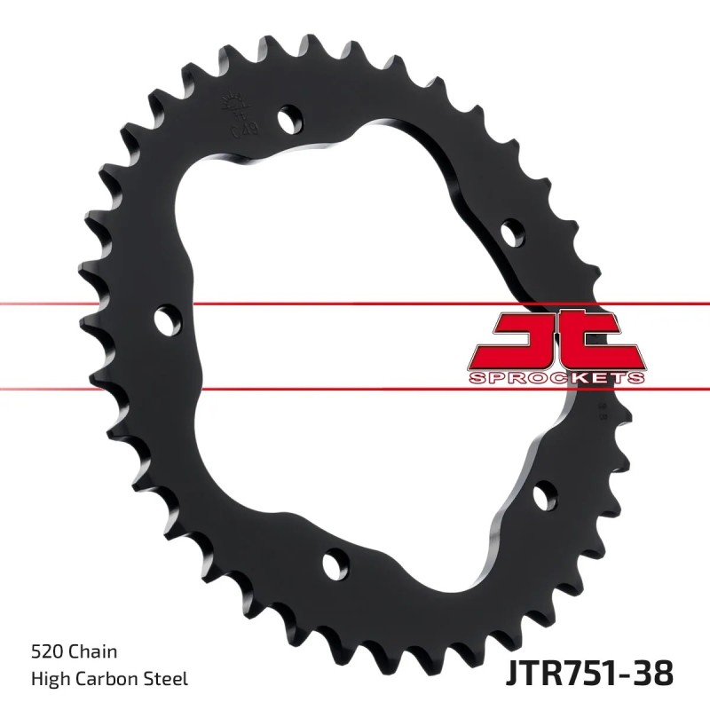 corona moto jt sprockets de acero de 38 dientes jtr751 38