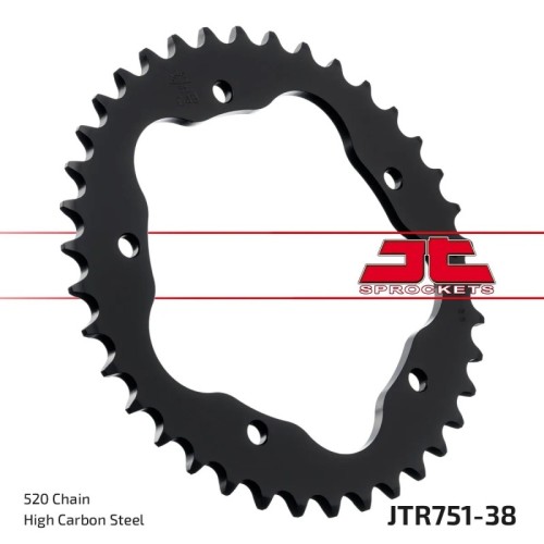 corona moto jt sprockets de acero de 38 dientes jtr751 38