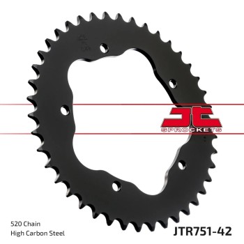 corona moto jt sprockets de acero de 42 dientes jtr751 42