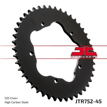 corona moto jt sprockets de acero de 45 dientes jtr752 45