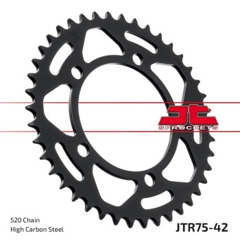 corona moto jt sprockets de acero de 42 dientes jtr75 42