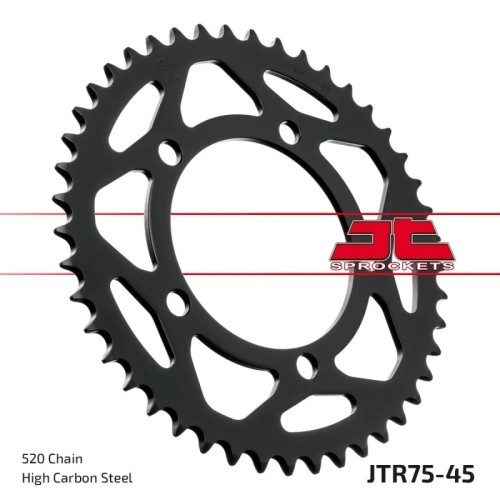 corona moto jt sprockets de acero de 45 dientes jtr75 45