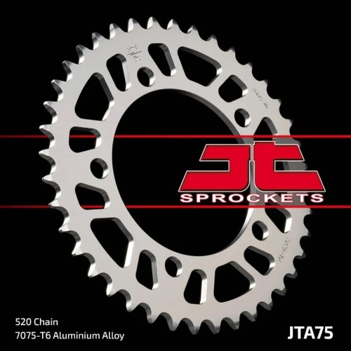 corona de aluminio jt sprockets moto 46 dientes 7546aljts