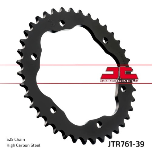 corona moto jt sprockets de acero de 39 dientes jtr761 39