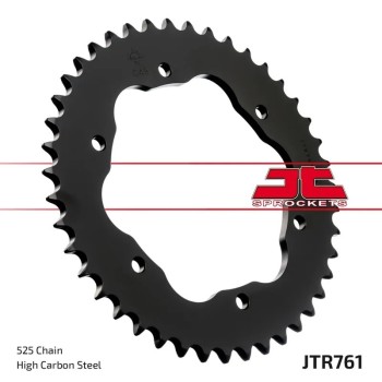 corona moto jt sprockets de acero de 43 dientes jtr761 43