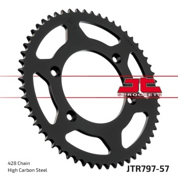 corona moto jt sprockets de acero de 57 dientes jtr797 57