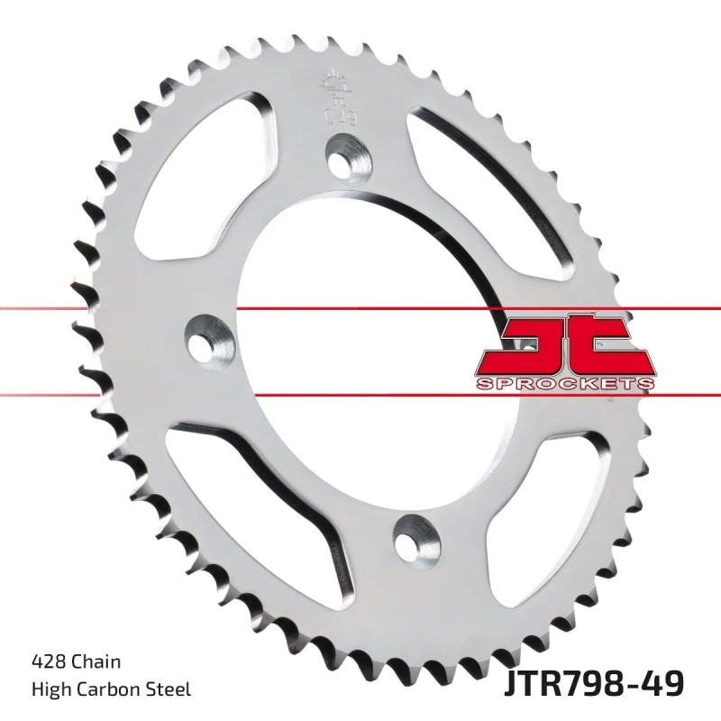corona moto jt sprockets de acero de 49 dientes jtr798 49