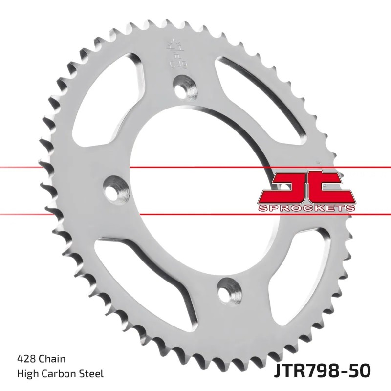 corona moto jt sprockets de acero de 50 dientes jtr798 50