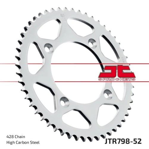 corona moto jt sprockets de acero de 52 dientes jtr798 52