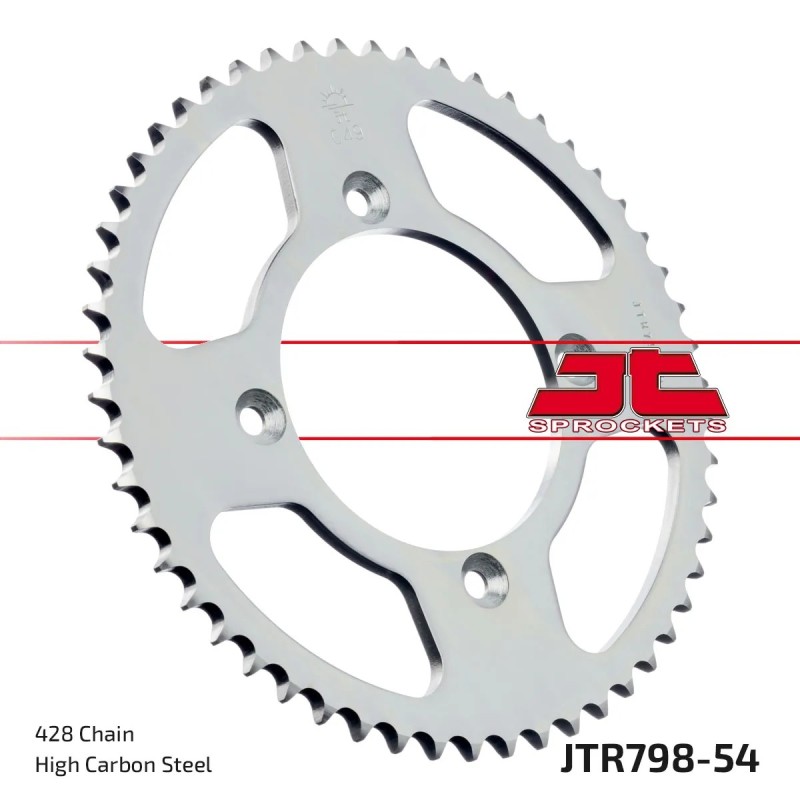 corona moto jt sprockets de acero de 54 dientes jtr798 54