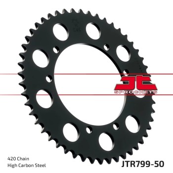 corona moto jt sprockets de acero de 50 dientes jtr799 50