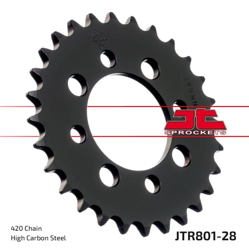 corona moto jt sprockets de acero de 28 dientes jtr801 28